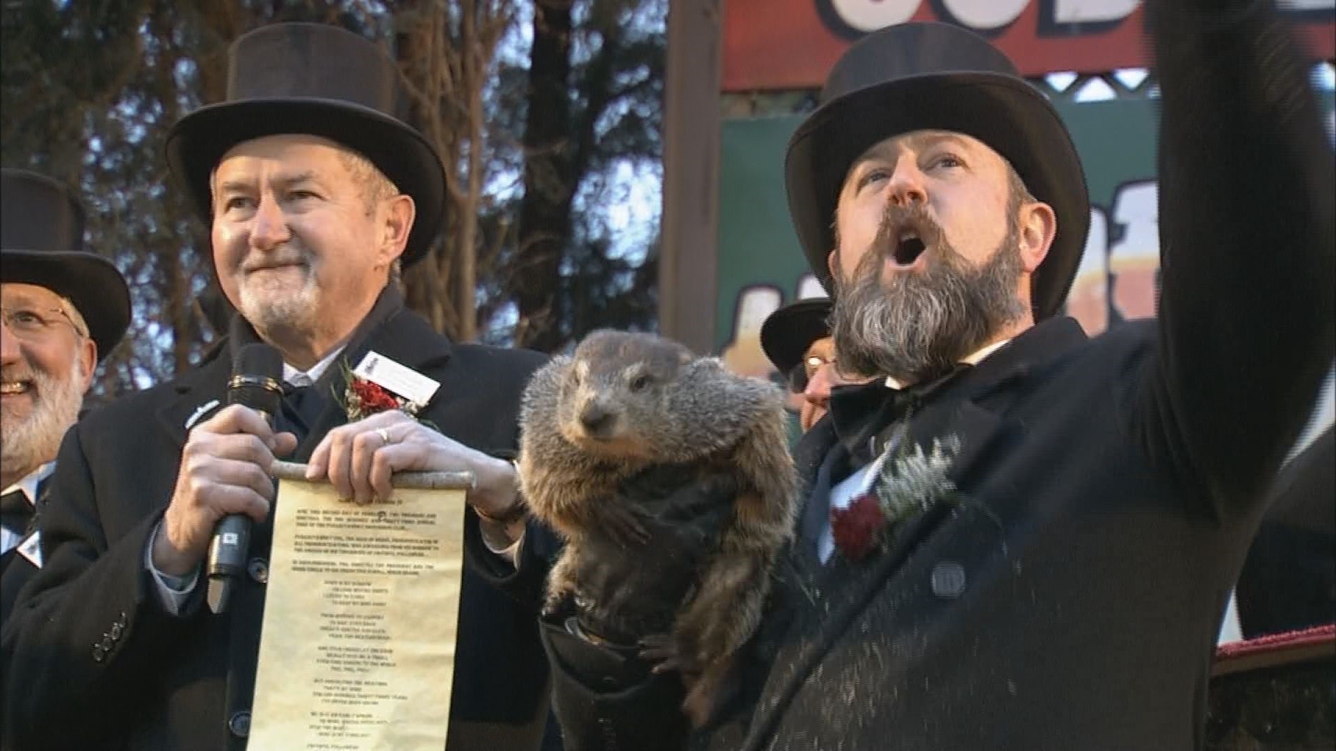 Handlers for Pennsylvania's most famous prognosticating groundhog say he didn't see his shadow when the sun rose Saturday.