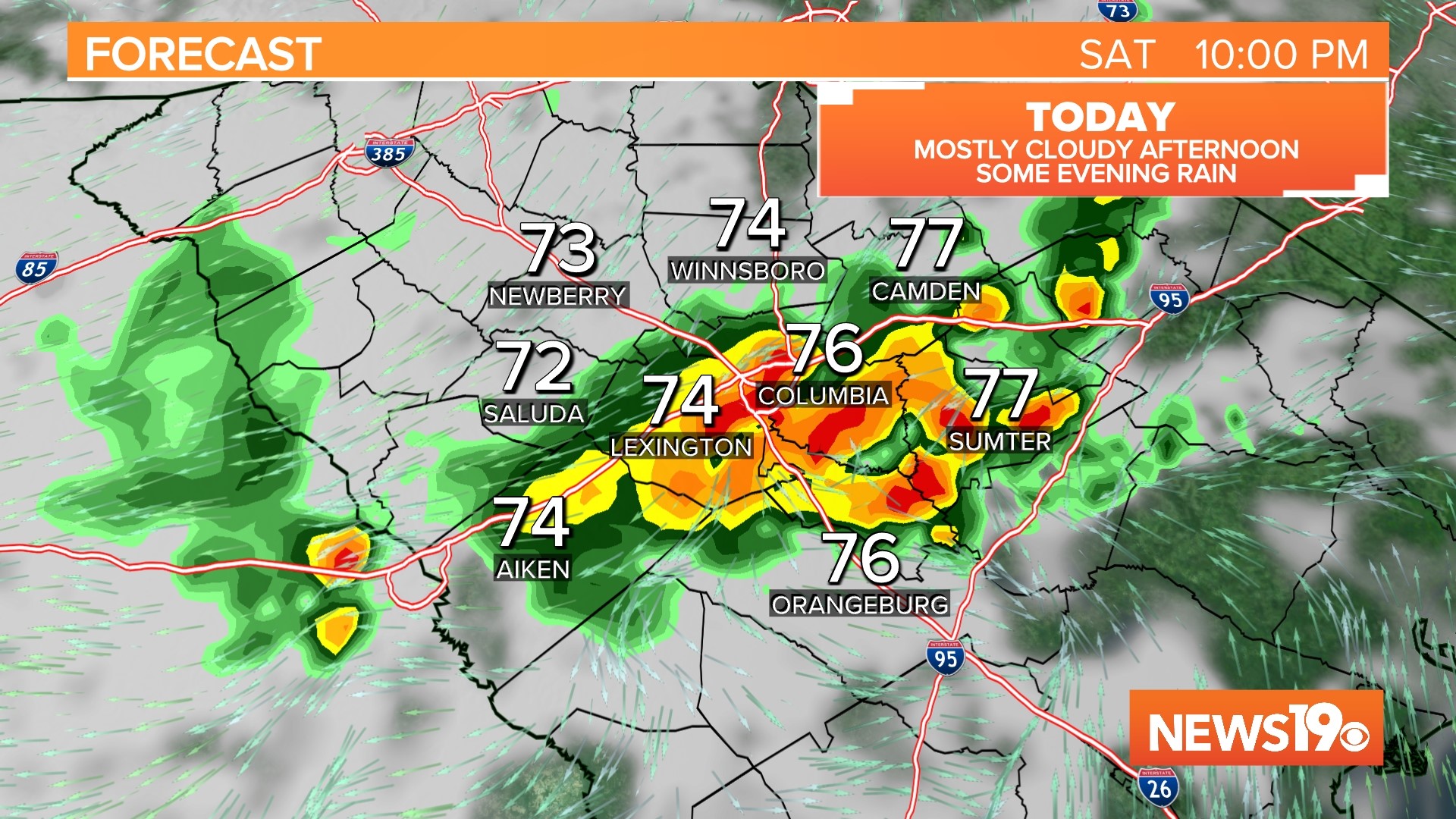 SC wet weather continues with sunshine returning next week