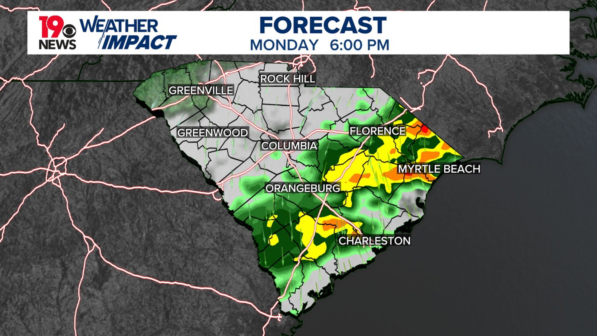 Cool, wet South Carolina weather persists as low moves along coast ...