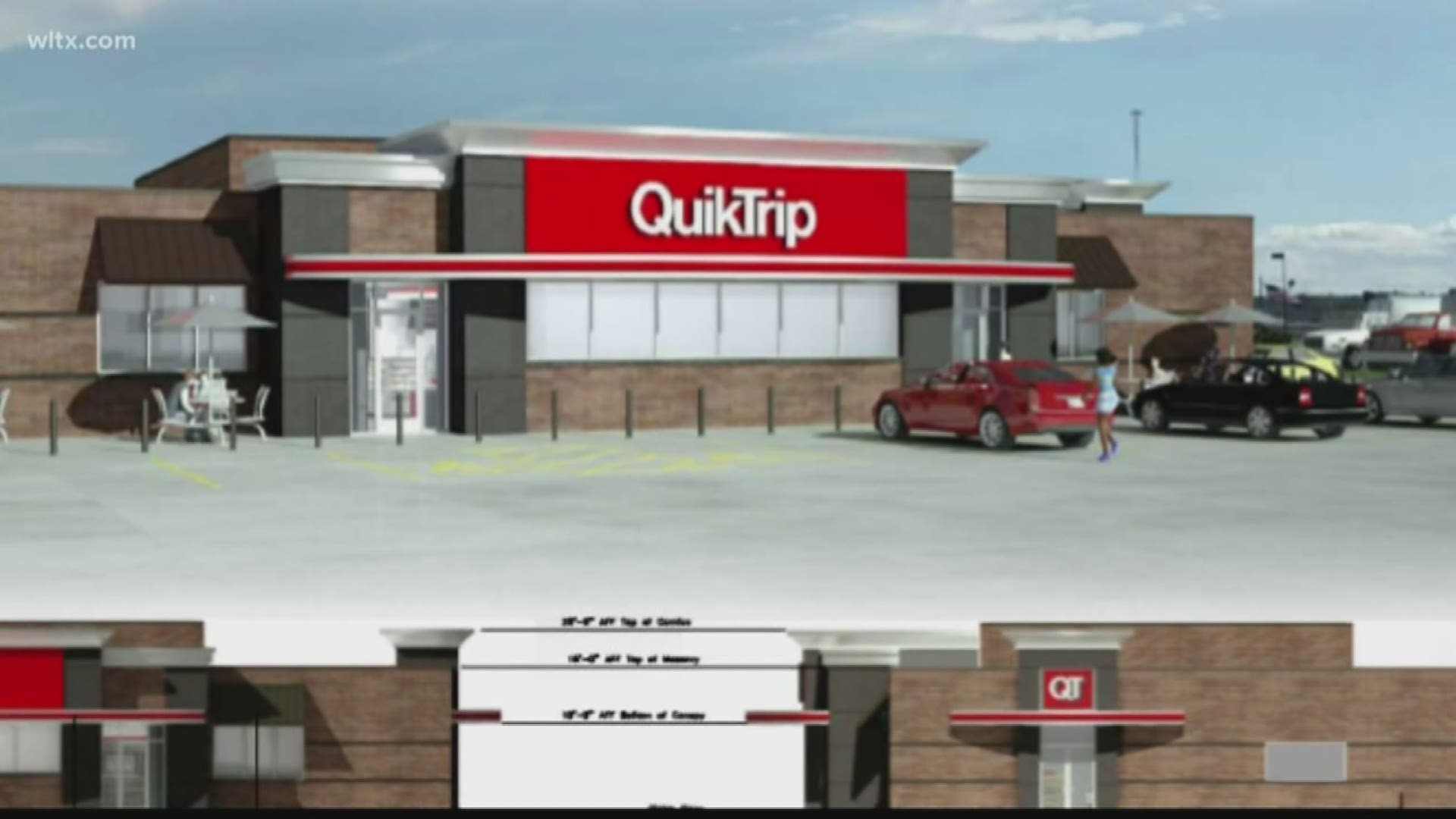 The Town of Lexington and officials have released an image giving us a first look of what the QT gas station will look like at this location.