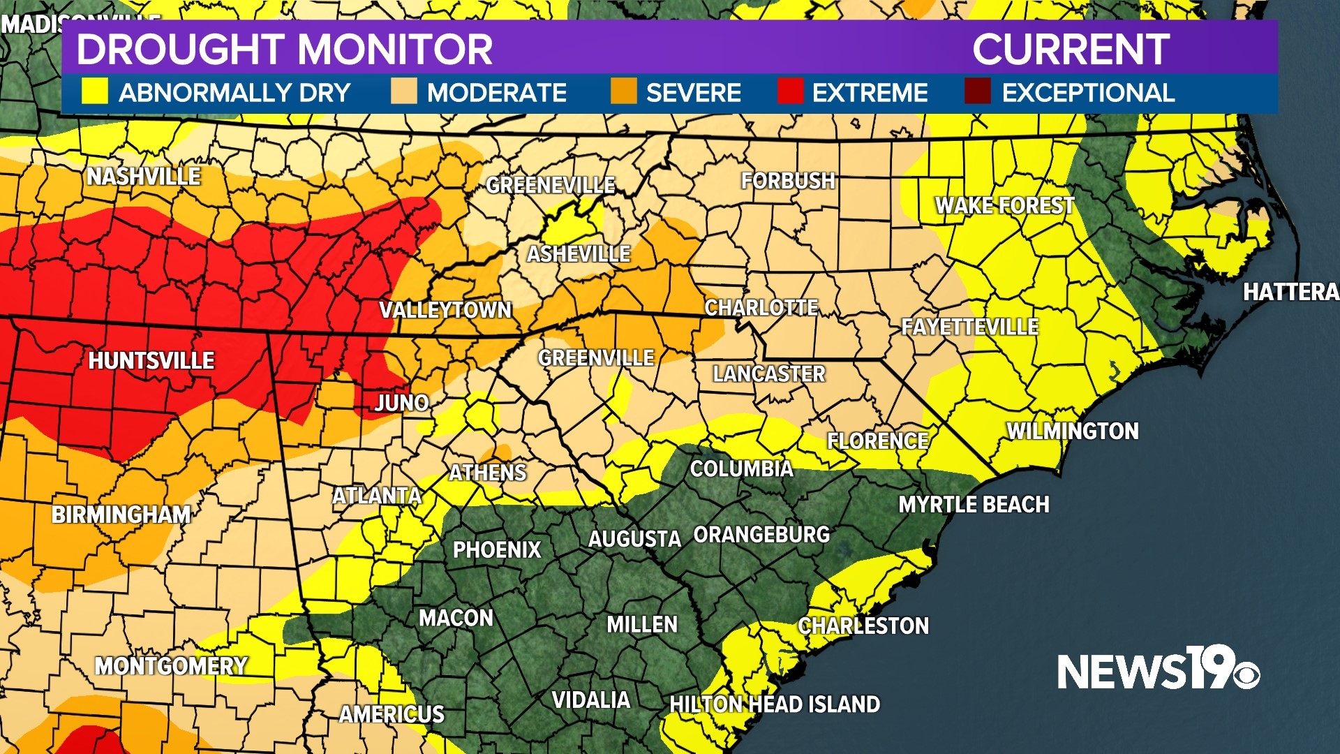 Fire concerns grow as drought expands in the Carolinas | wltx.com