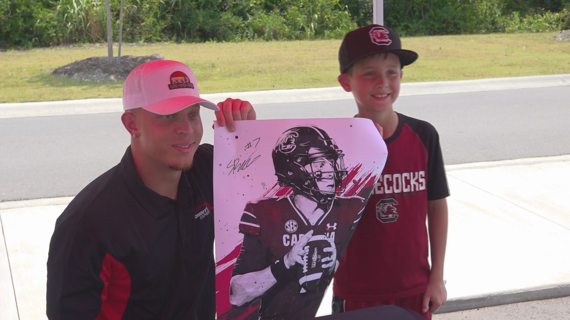 The Gamecocks QB1 was at Tommy's Express Car Wash Saturday for a meet and greet event with fans.