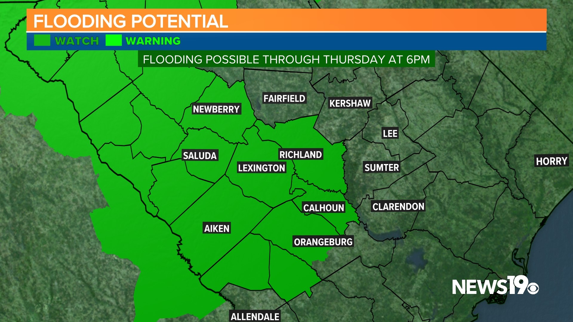 Flood Watch issued in South Carolina as heavy rain continues | wltx.com