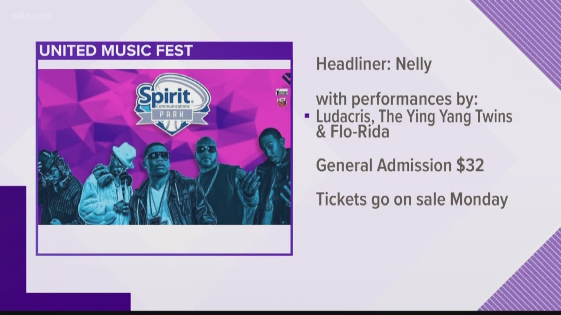 The hip-hop artists will be performing at the United Music Fest at Spirit Communications Park.