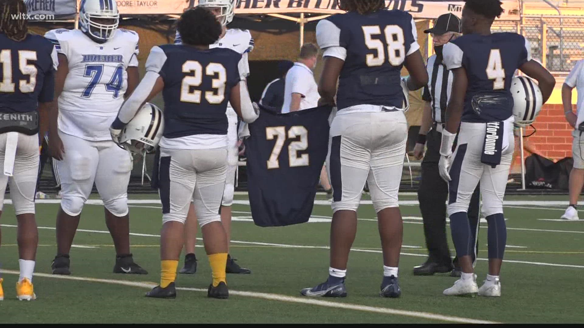 An emotional tribute was held at Keenan High School Friday night in honor of beloved student-athlete Donadrian Robinson.