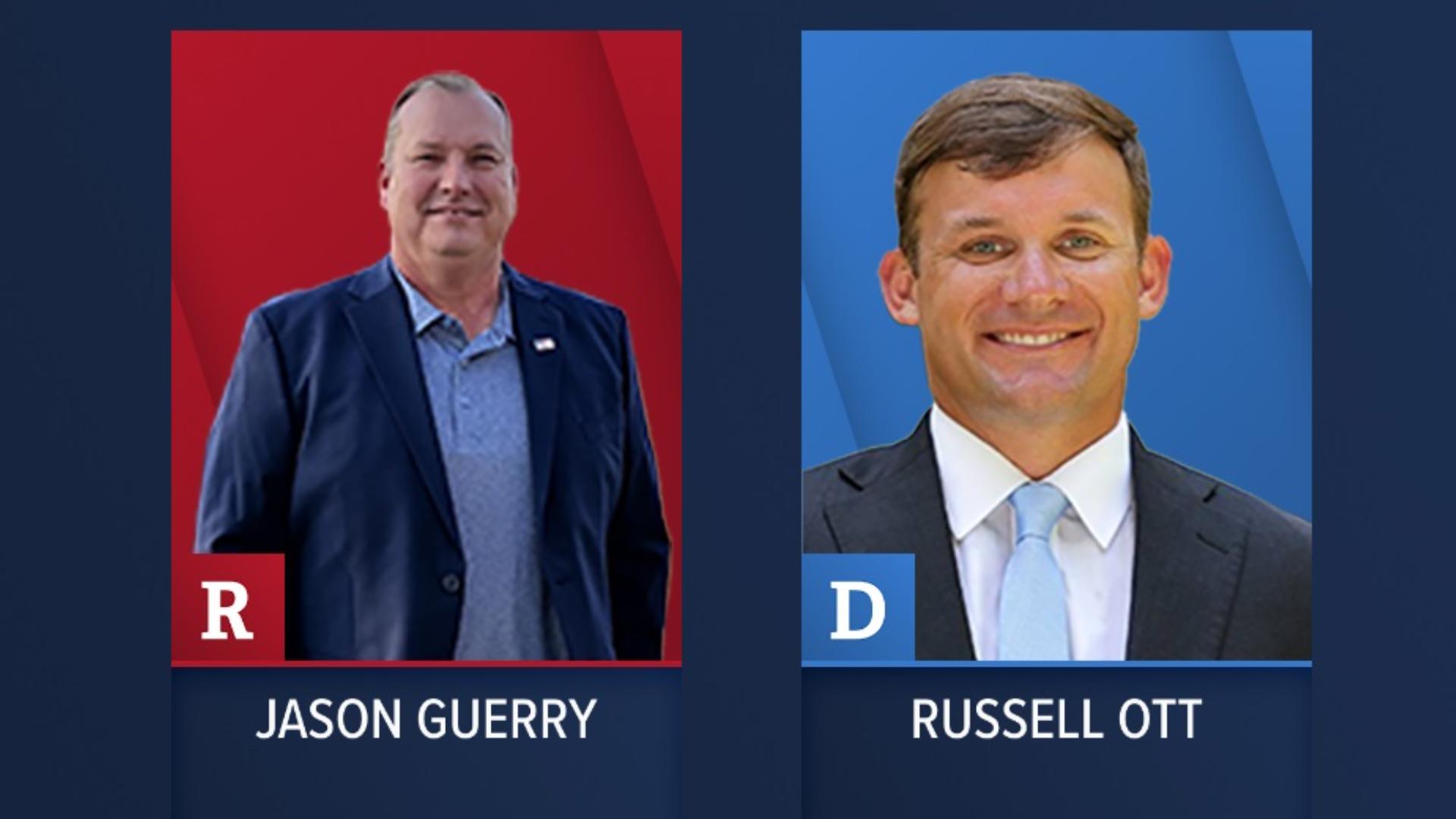 Senate District 26 candidates are Russell Ott and Jason Guerry.