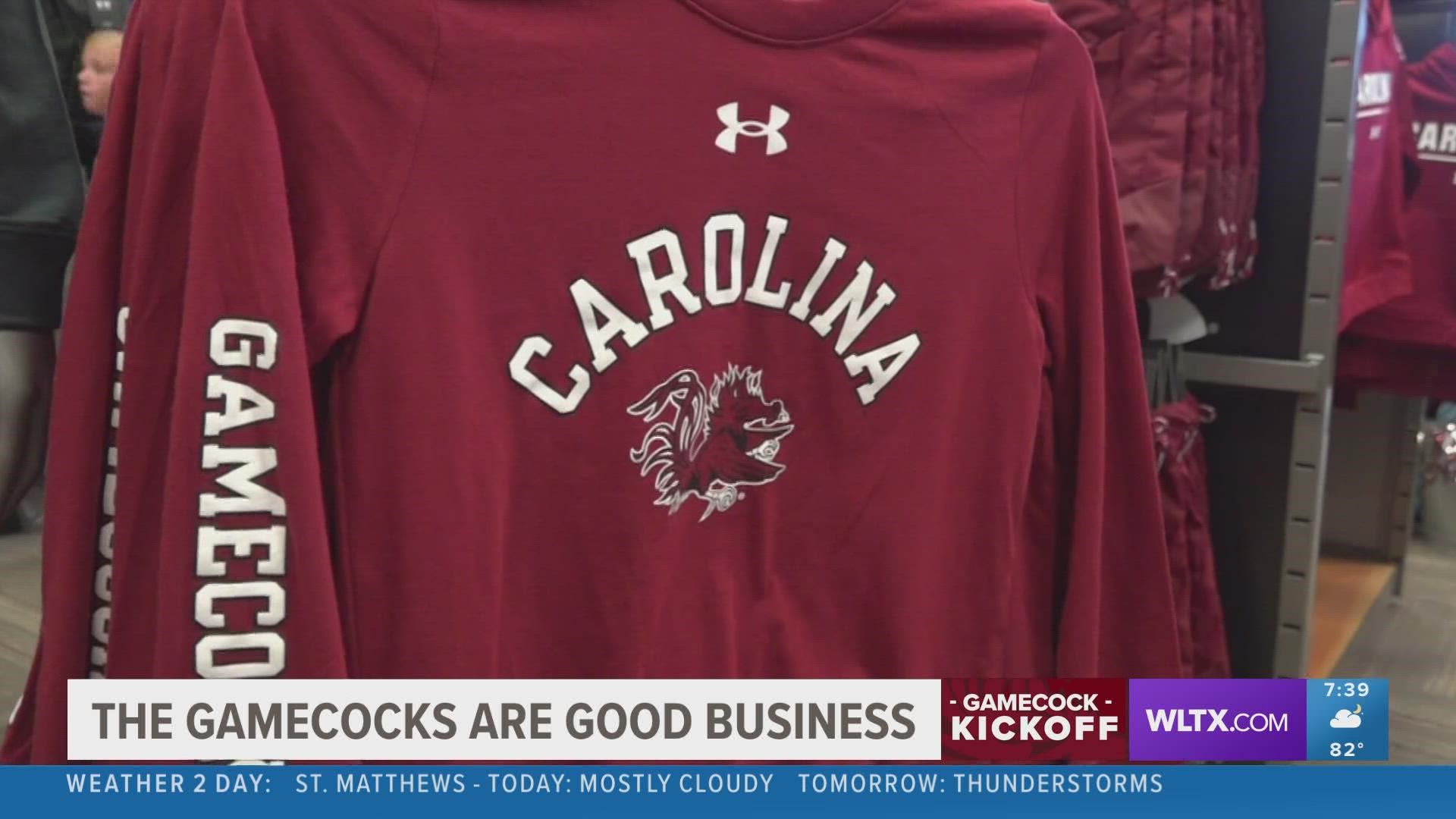 Football at the University of South Carolina returns Saturday, September 3 bringing a big boost in sales to local businesses.