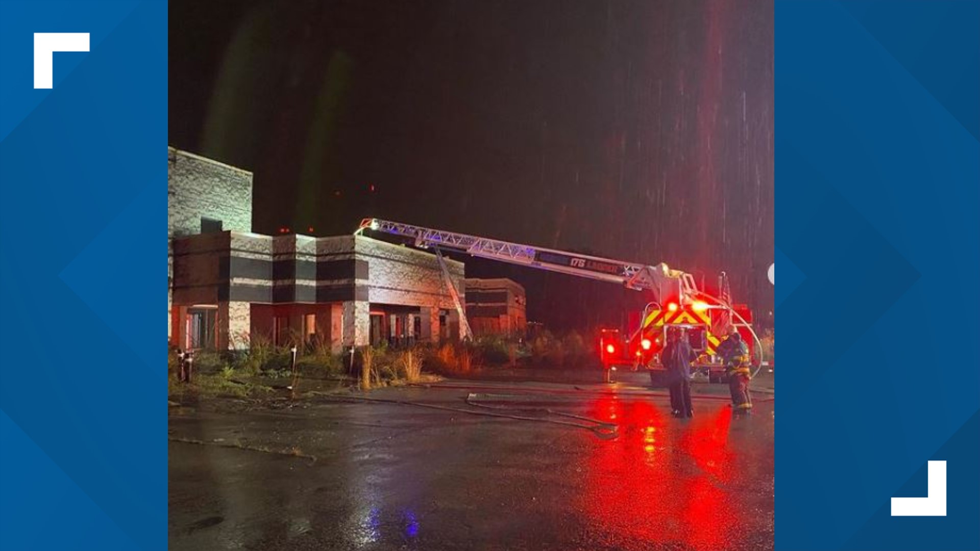Multiple agencies reported to a fire at an abandoned car dealership on Fernandina Road Monday morning.