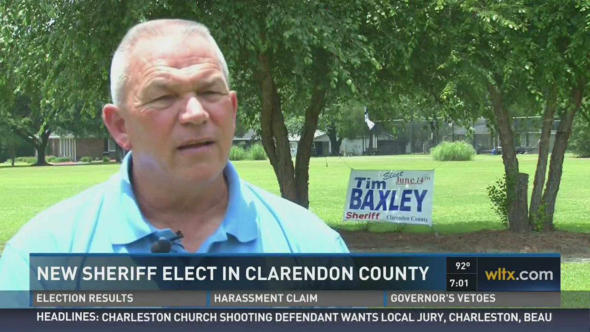 New sheriff in Clarendon county, Tim Baxley