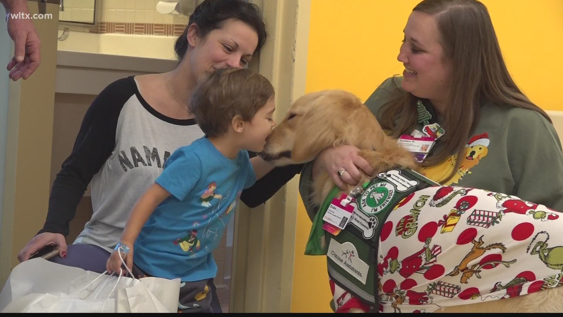 Children who are patients at the hospital get a little bit of Christmas early.