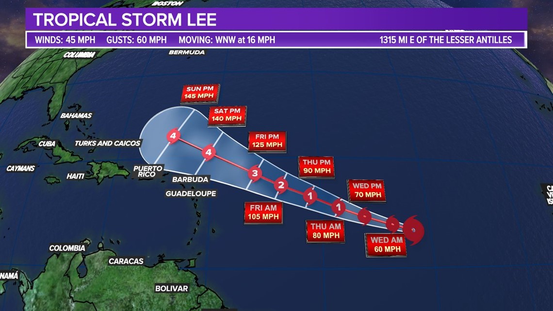 Hurricane Lee Brewing on the Horizon | wltx.com