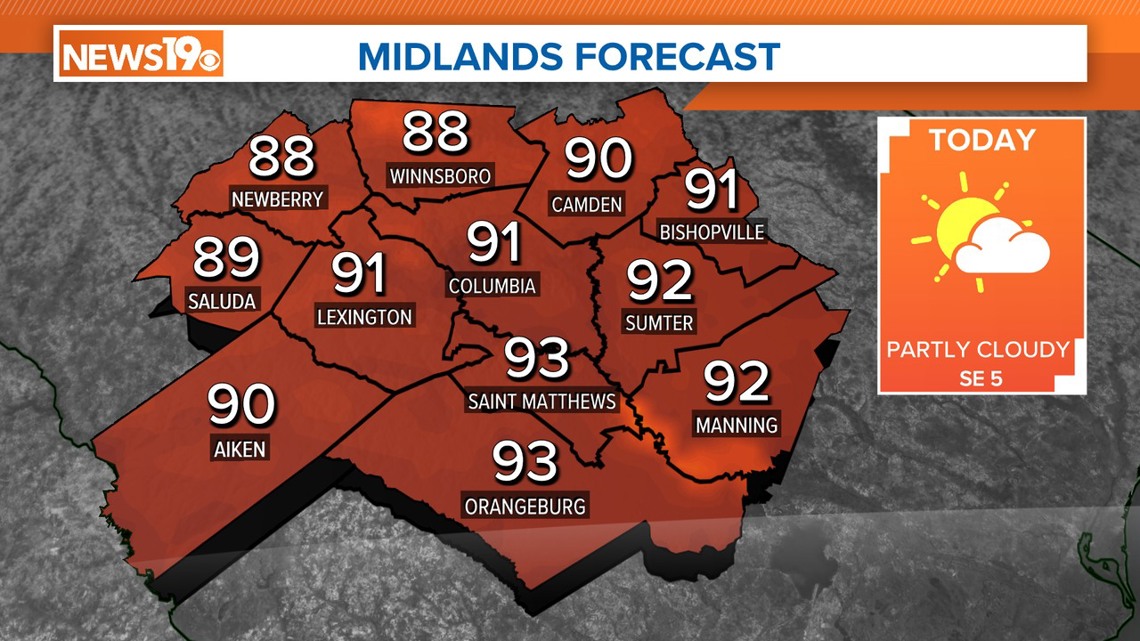 South Carolina heat builds through part of the weekend
