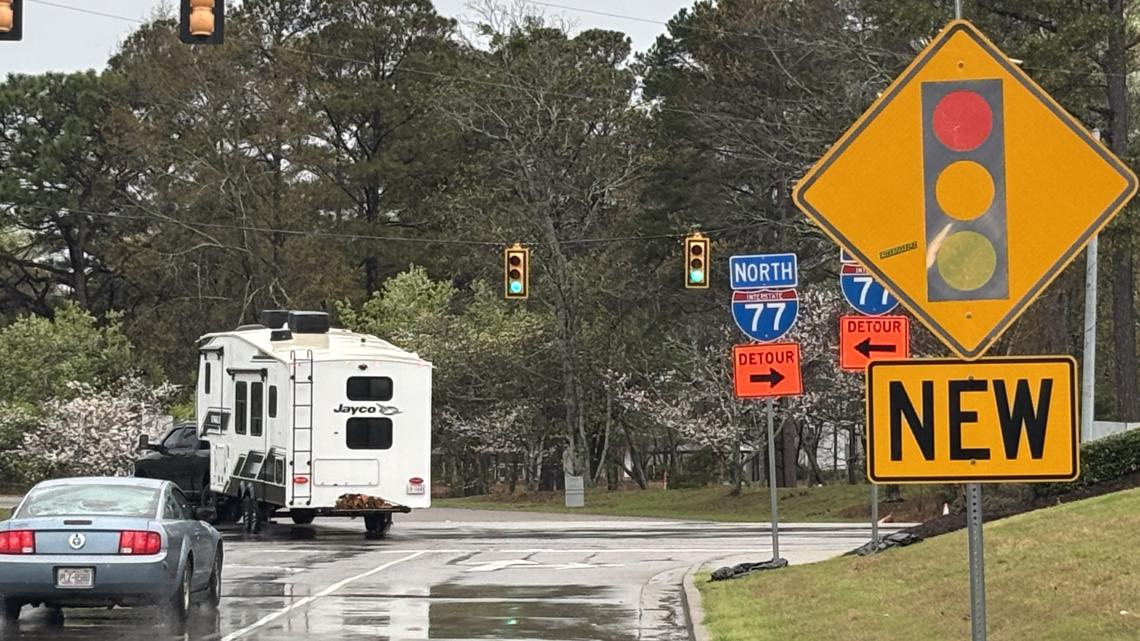 Ramp closure and new turn lanes change how drivers reach I-77 from U.S ...