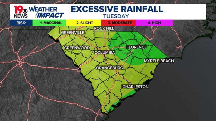 Heavy rainfall, flooding possible today for South Carolina | wltx.com