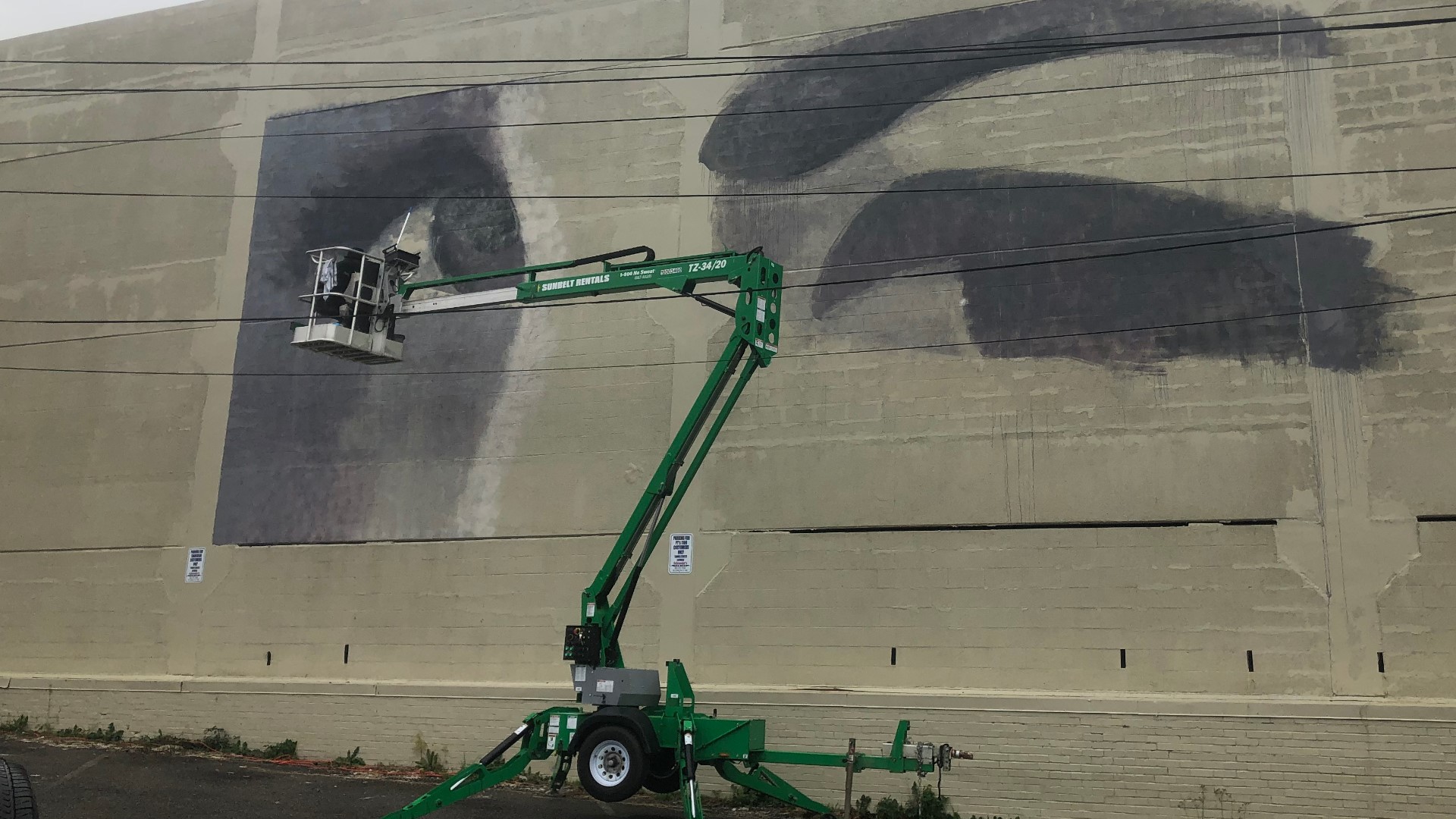 Columbia muralist creates new artwork in Columbia's Vista district