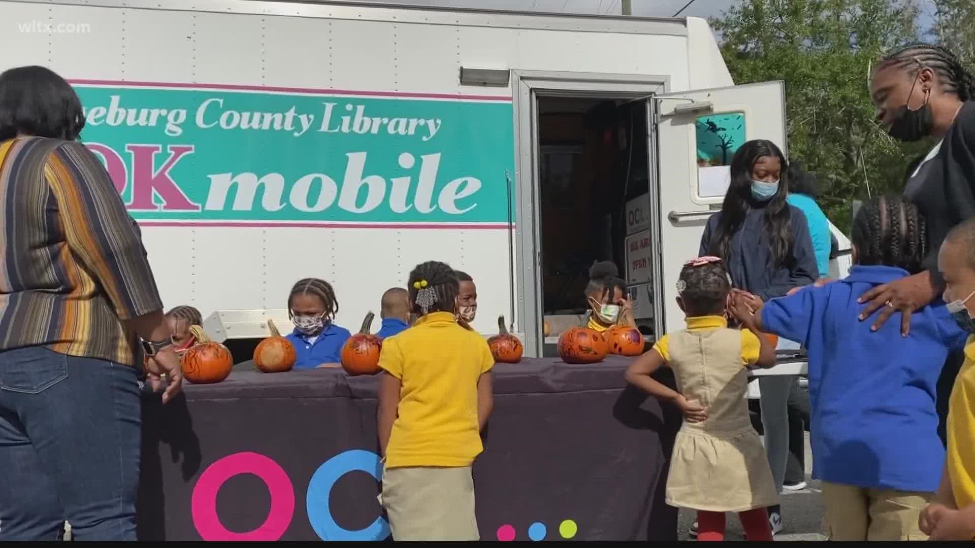 On Tuesday, the bookmobile made a stop at the Orangeburg Area Development Center for some hands-on learning with local 3 and 4-year-olds.