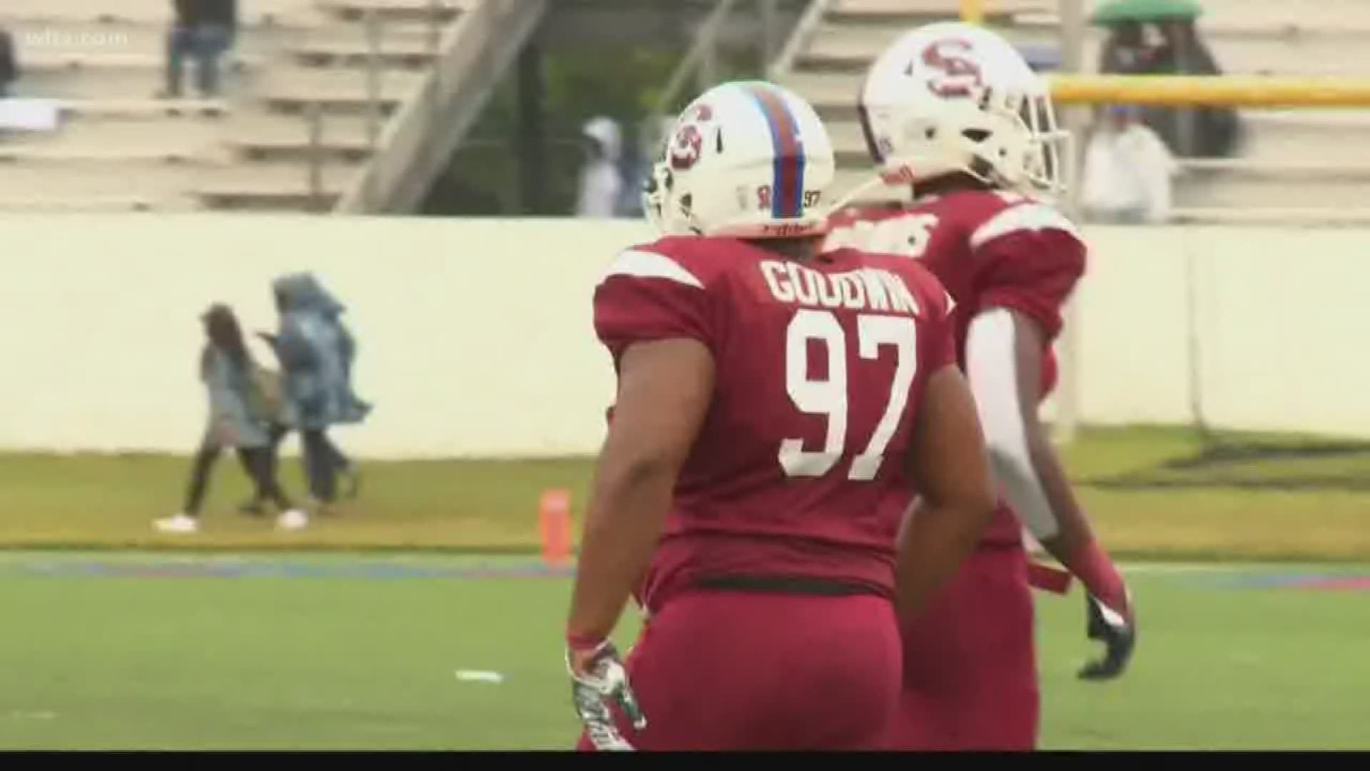 South Carolina State defensive lineman Tyrell Goodwin comes from humble beginning that he refers to as "the gutter".