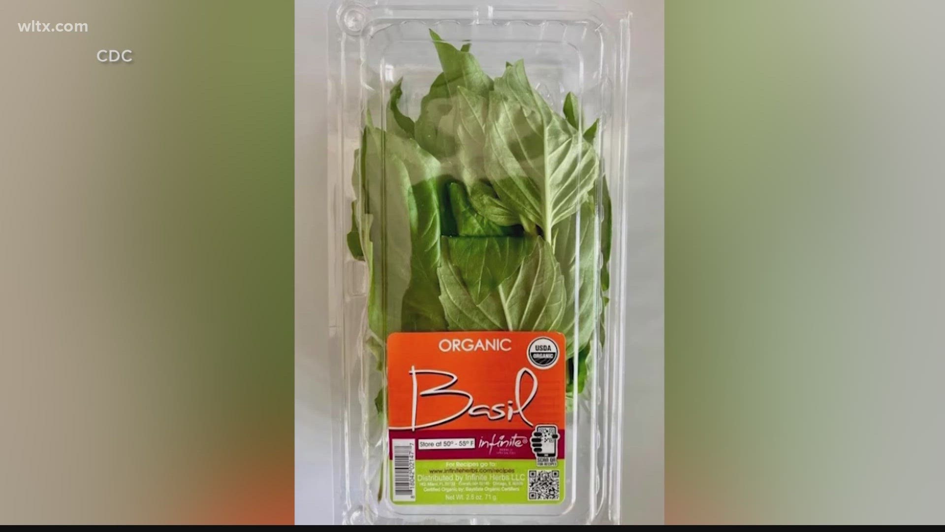 The infinite herbs branded basil is coming off the shelves after a salmonella outbreak in 29 states including SC.