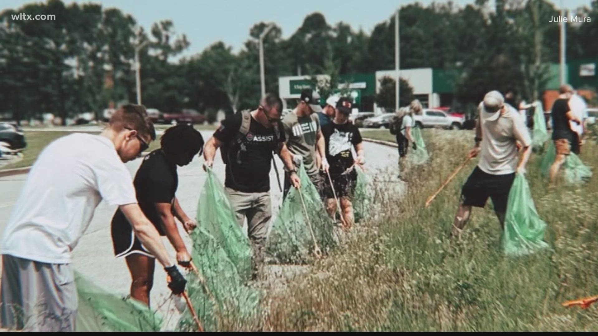 The couple has cleaned up over 7500 pounds of trash in Kershaw county.