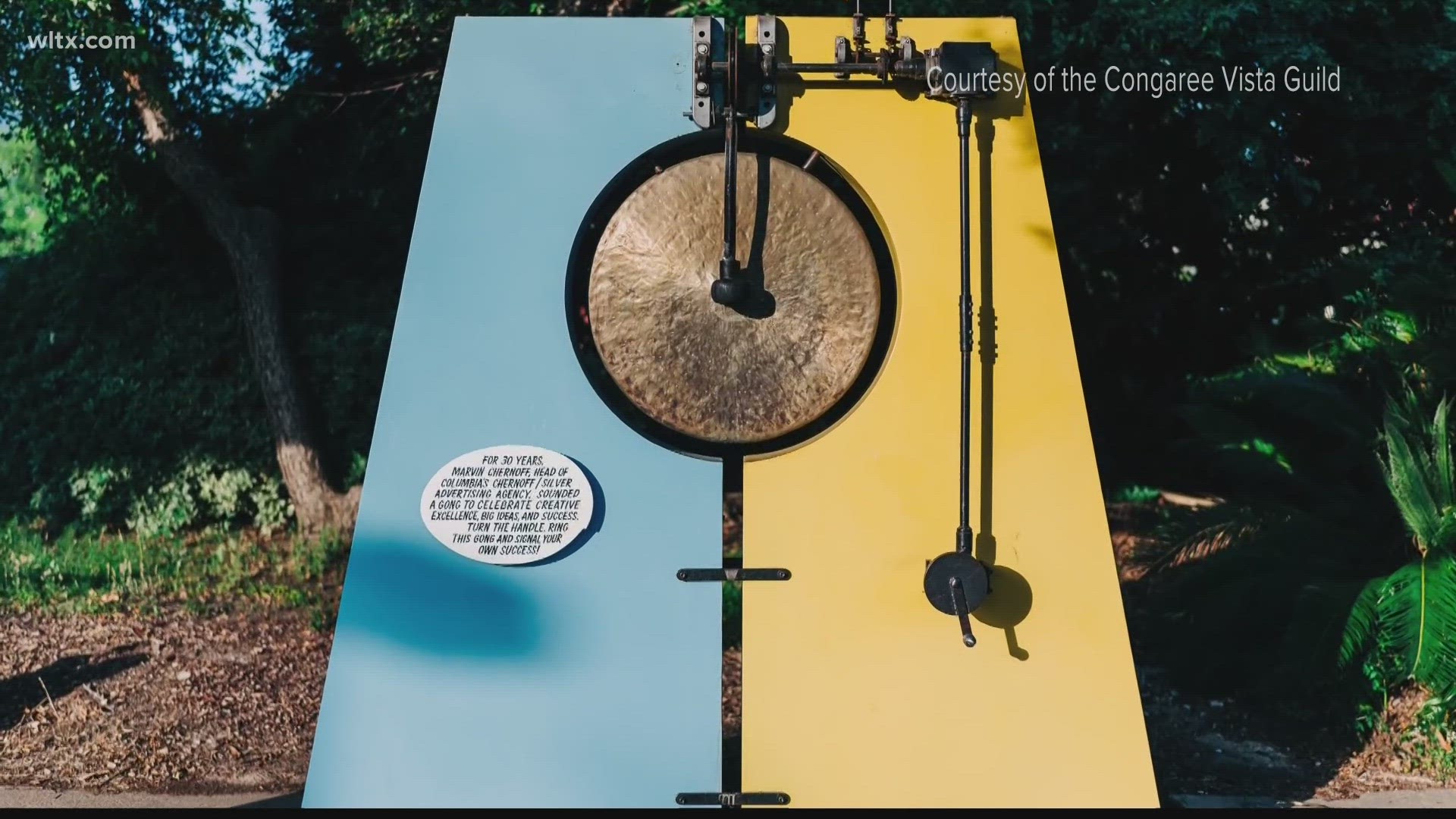 A gong, part of an 8-foot structure, was stolen sometime in the last week according to police.