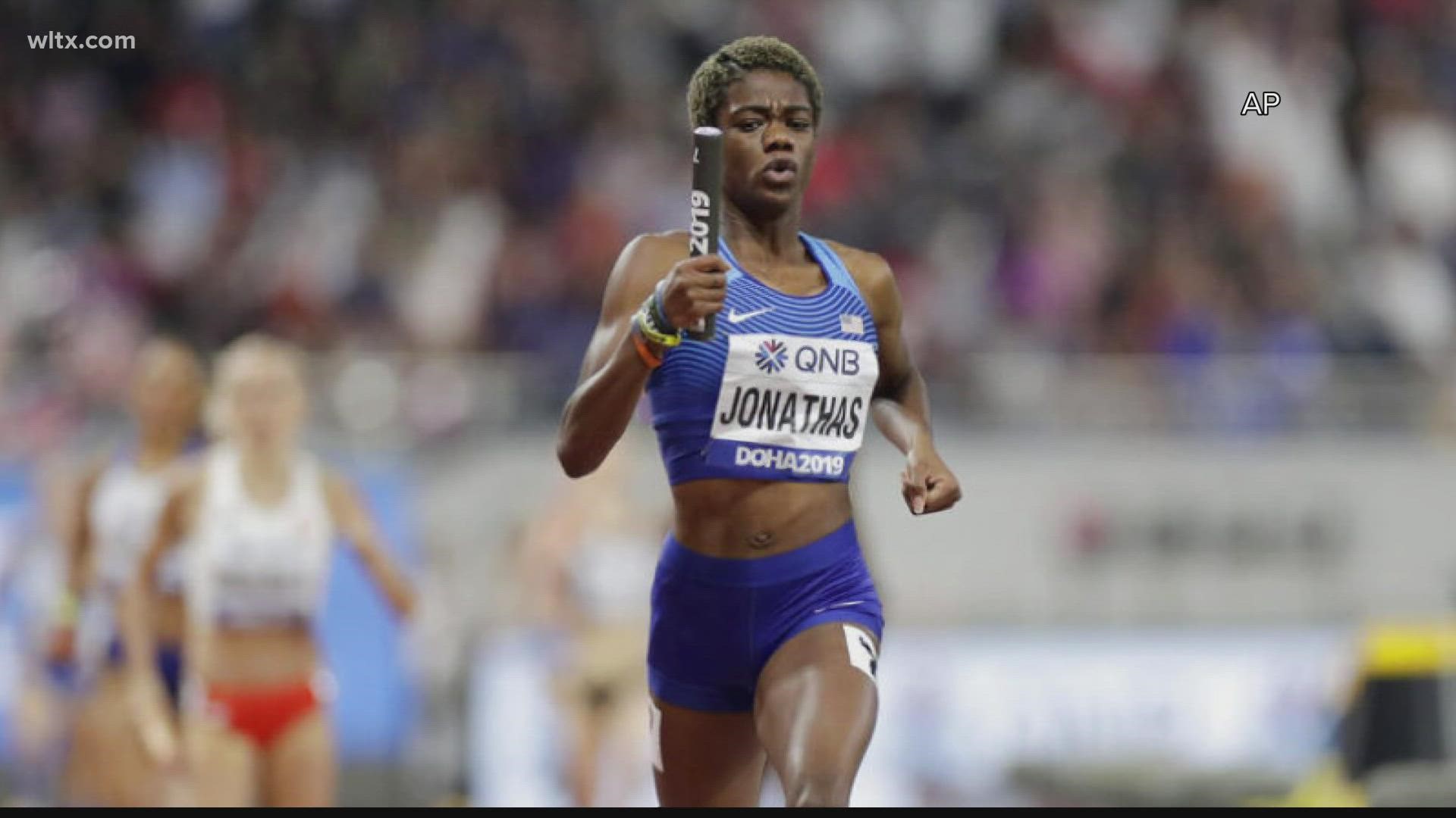 Wadeline Jonathas won an Olympic Gold Medal Saturday as a member of Team USA's 4x400 relay team.
