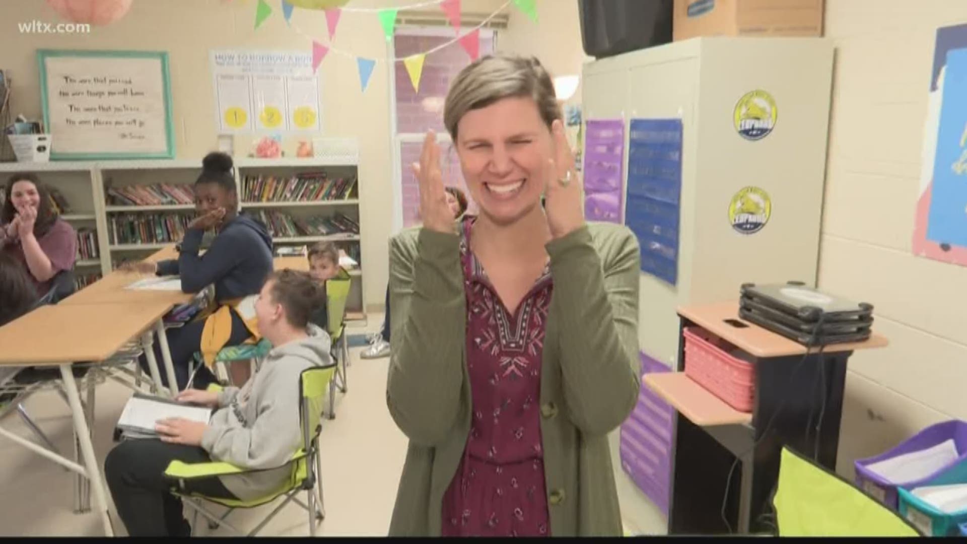 She is a teacher at Lugoff-Elgin middle school and according to the students she "makes learning fun."