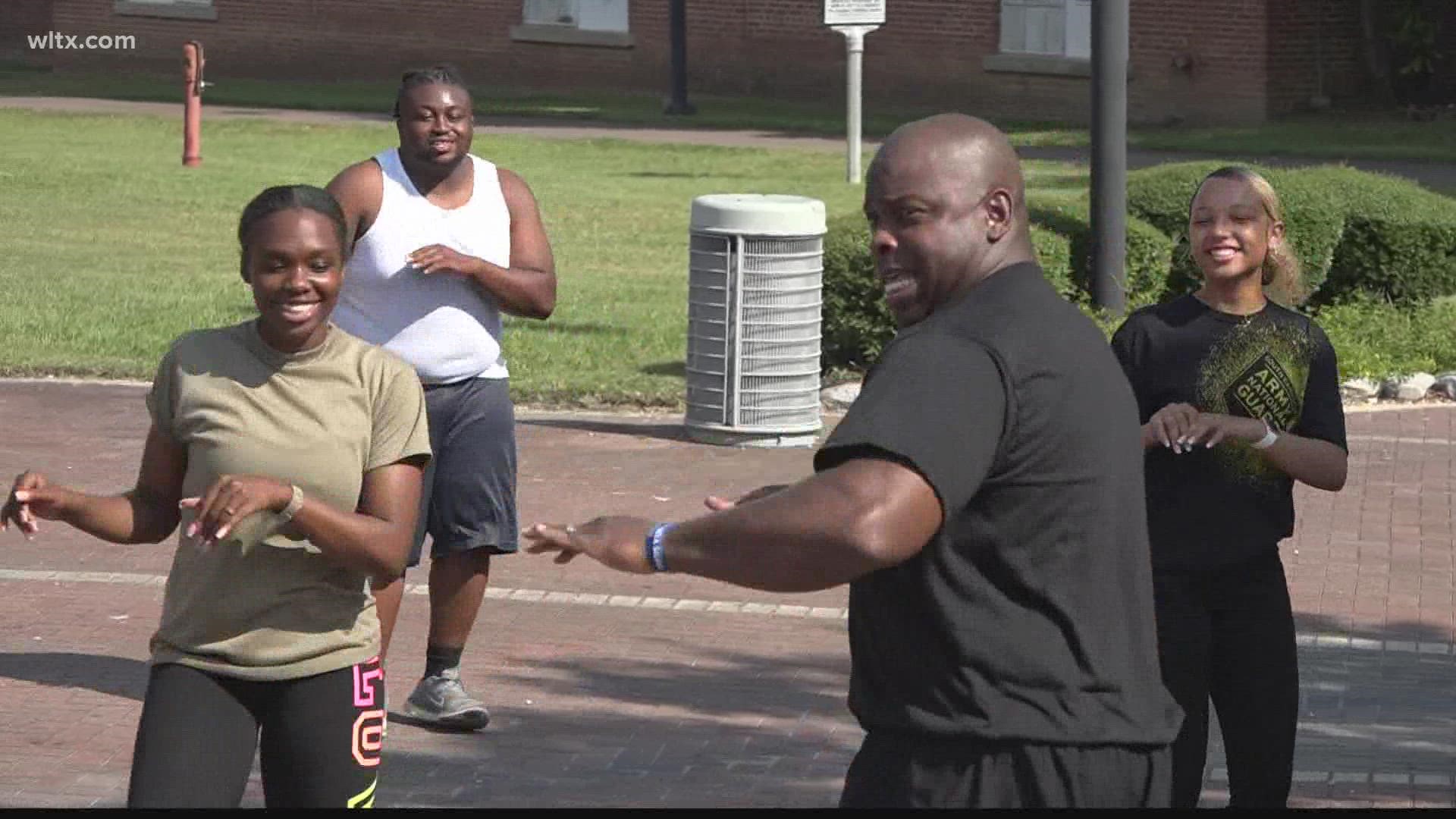 Several South Carolina State University students are taking part in the Zumba fitness challenge.