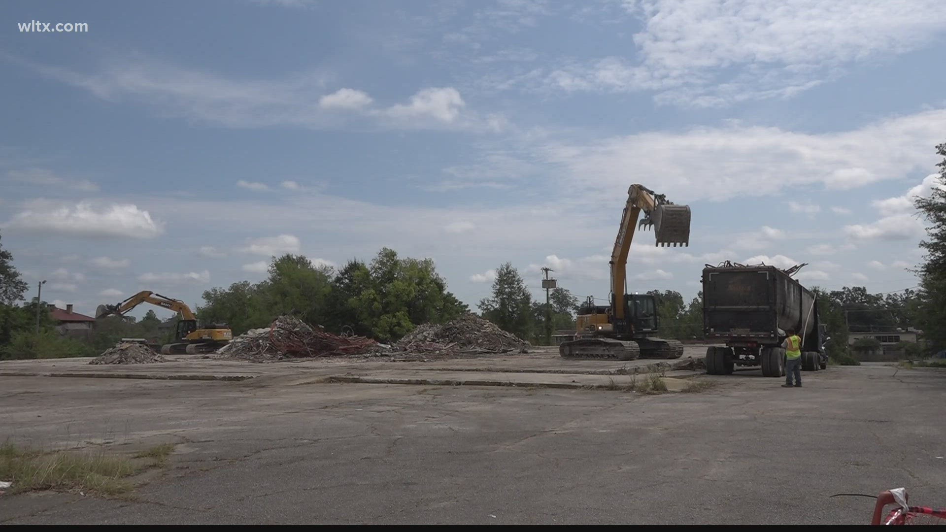Demolition has begun at 1480 Russell Street, soon to be home to the new Orangeburg Court house.