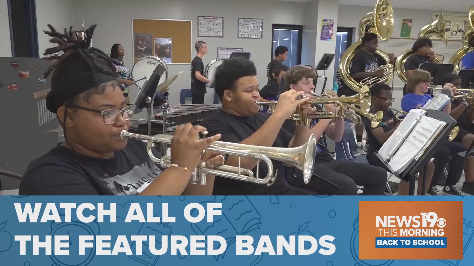 Bands from schools from around the Midlands help "News19 This Morning" welcome students, teachers, and staff back to school in 2024.