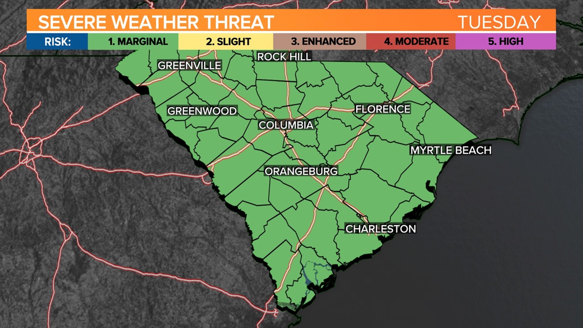 Showers expected, storms possible Tuesday for South Carolina | wltx.com