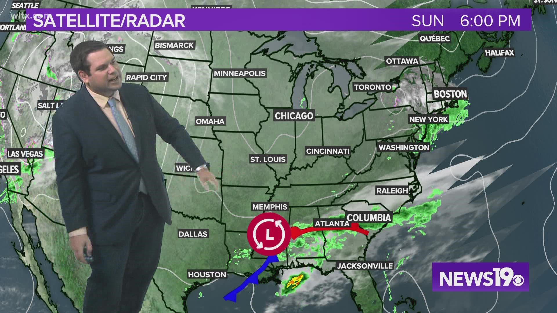 Temperatures will remain cool with a dry start to the week. We then see a good chance of rain in the middle of the week.