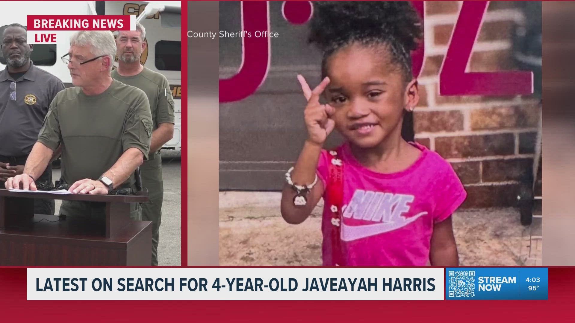 Javaeyah Harris Sheriff gives update on search for Javeayah Harris | wltx.com