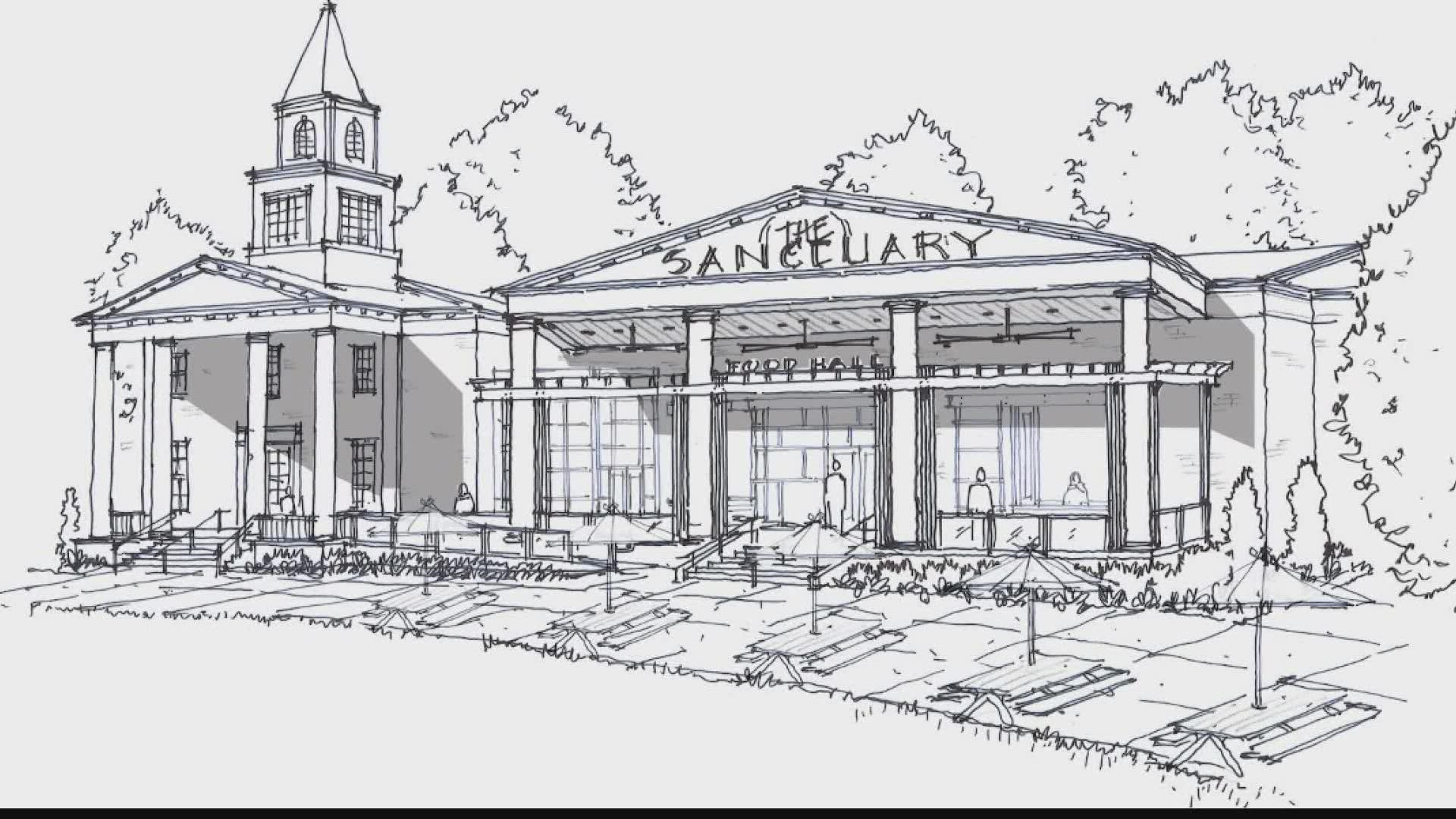 The company behind the latest addition to the BullStreet District has confirmed the location of the planned Sanctuary Food Hall and set an opening date.