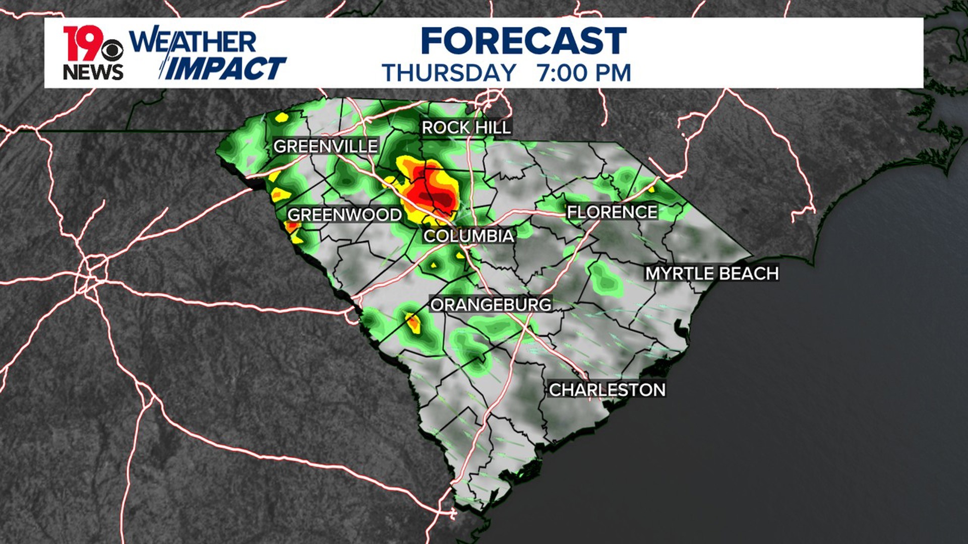Scattered South Carolina showers and storms expected today | wltx.com