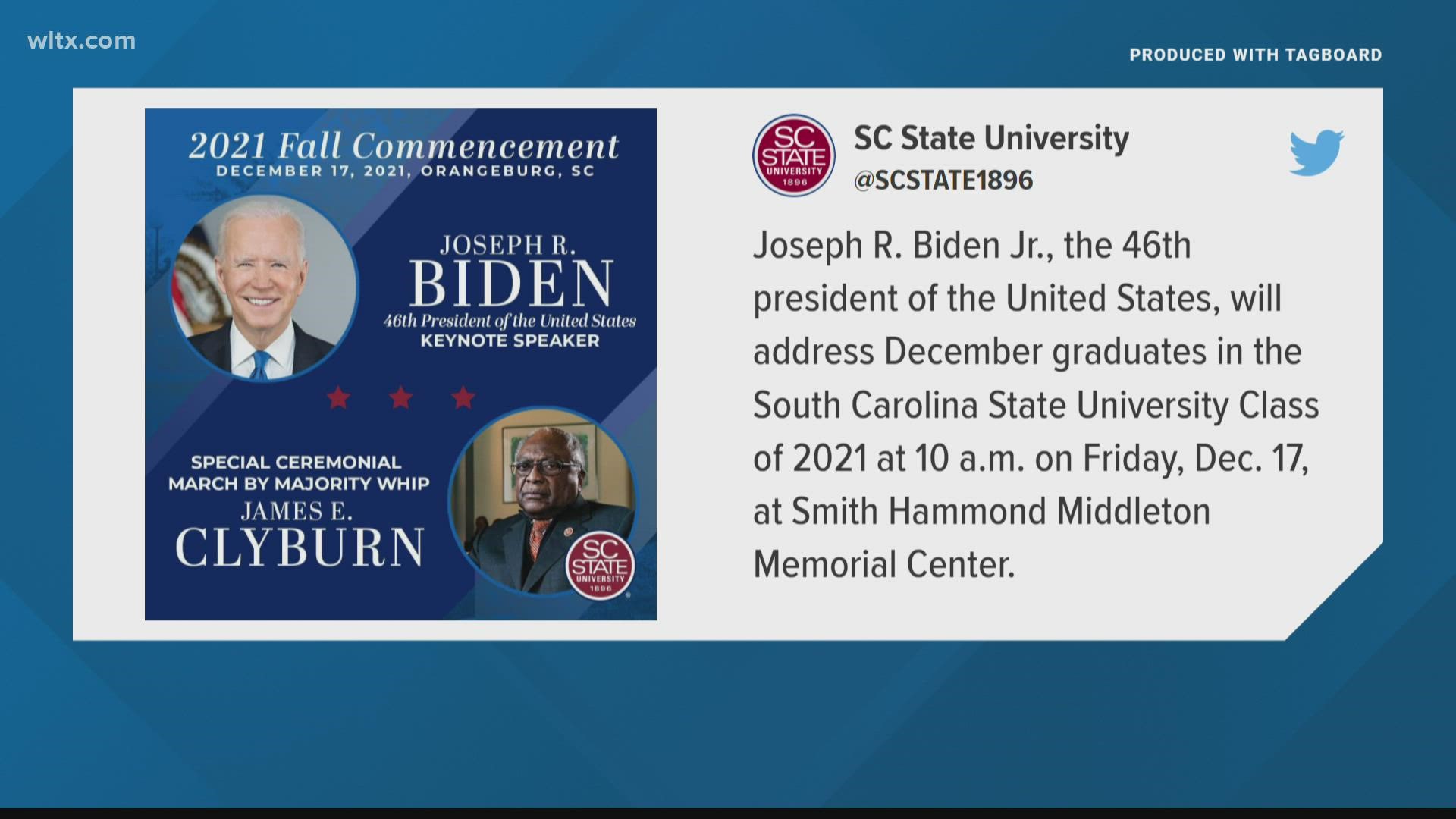 Rep. James Clyburn was initially expected to be the keynote speaker but asked Biden to speak in his stead.