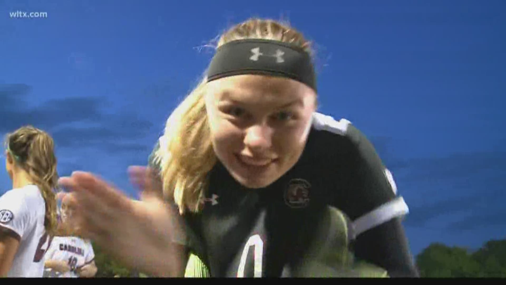 The South Carolina women's soccer team maintains command of the SEC Eastern Division with a 2-0 victory over Ole Miss.