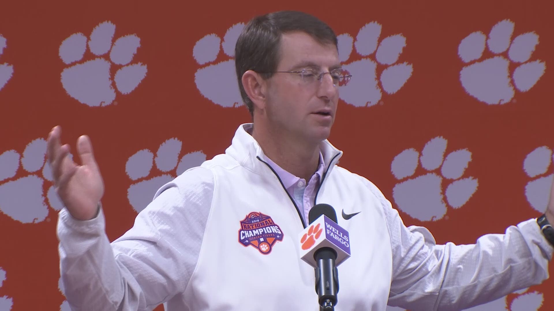 Clemson head football coach Dabo Swinney questions those who continue to criticize his team's strength of schedule