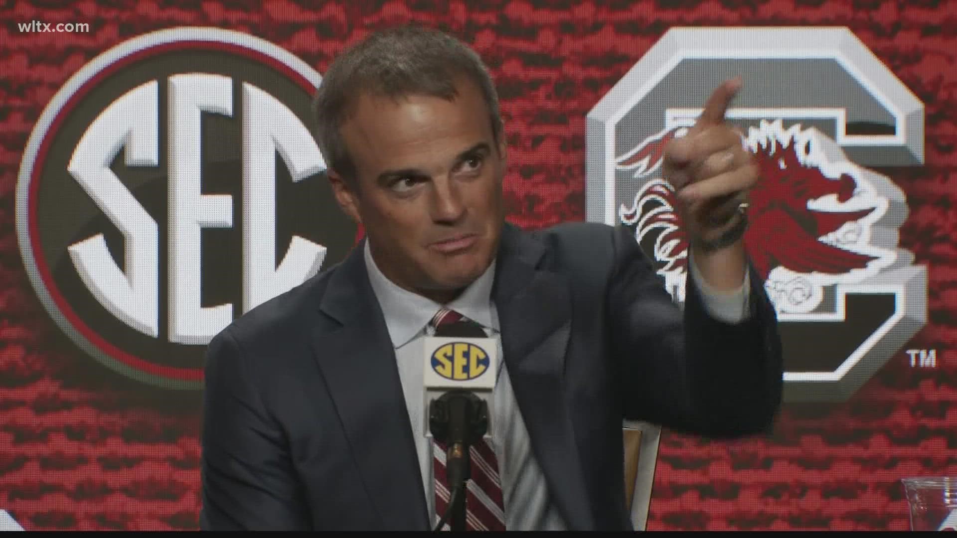 South Carolina head football coach Shane Beamer and the Carolina contingent made the trip to Atlanta for SEC Media Days.