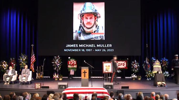 Funeral service honors life and legacy of fallen firefighter James Muller