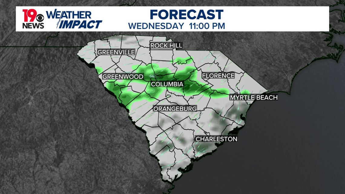 Cooler today as clouds increase. Rain moves in tonight. | wltx.com