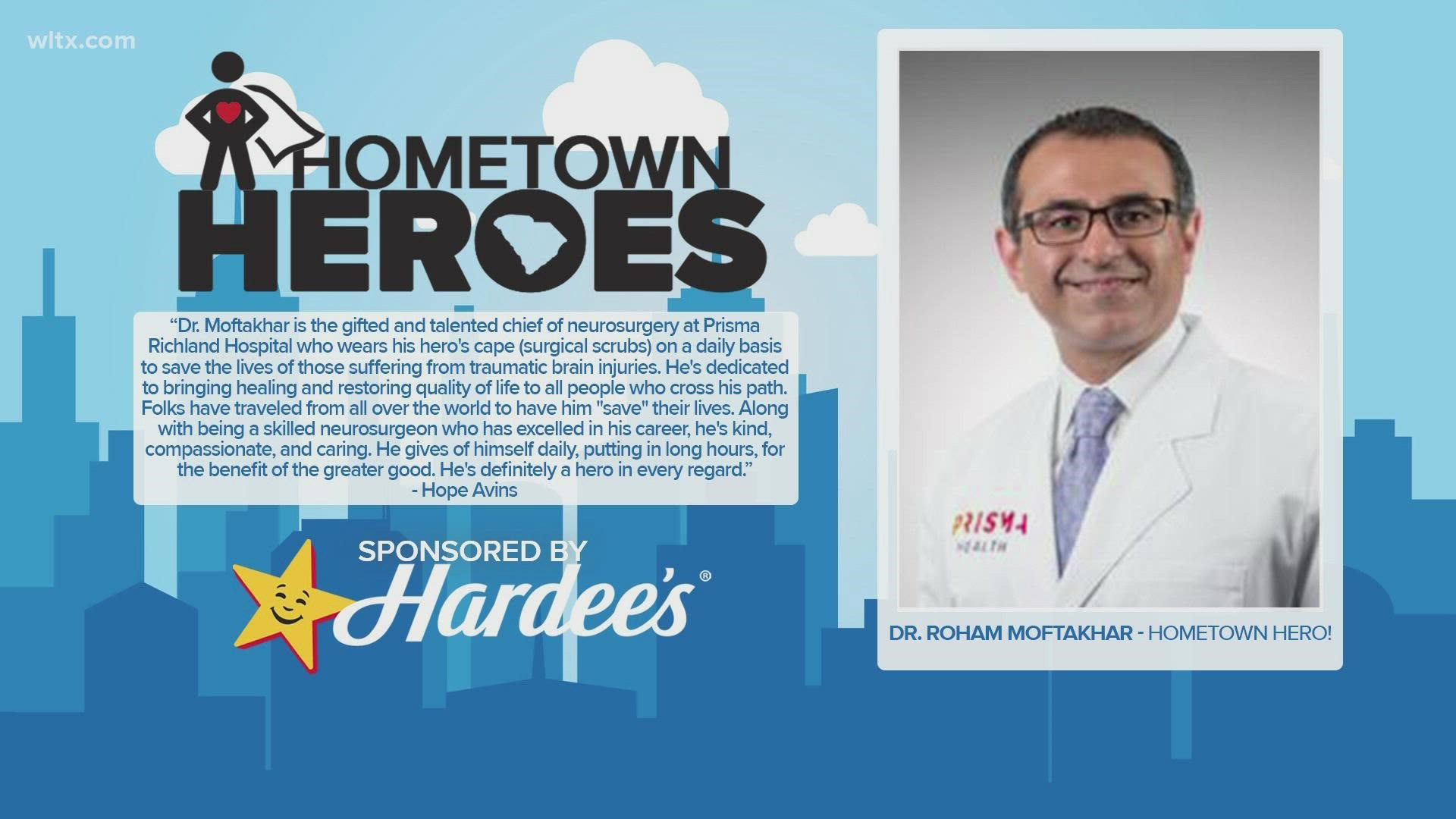 Dr. Roham Moftakar is the chief of neurosurgery at Prisma Richland Hospital. Not only is he a talented neurosurgen, he's also kind, compassionate, and caring.