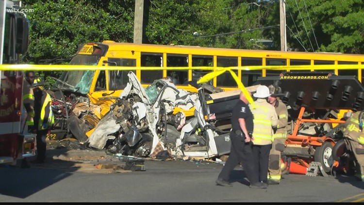 Crash involving school bus and truck leaves 17 people injured