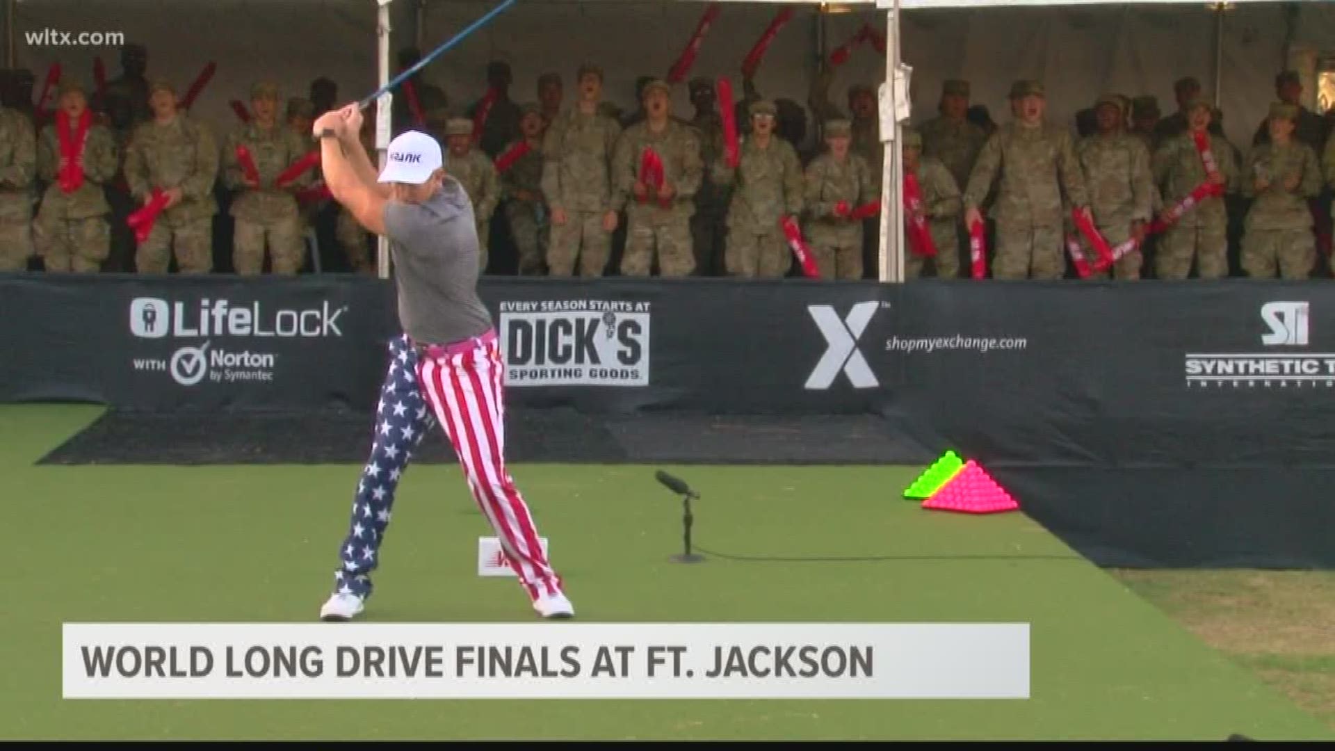 The World Long Drive tour capped off its three-day stint with the final rounds in front of a raucous group of Fort Jackson soldiers.