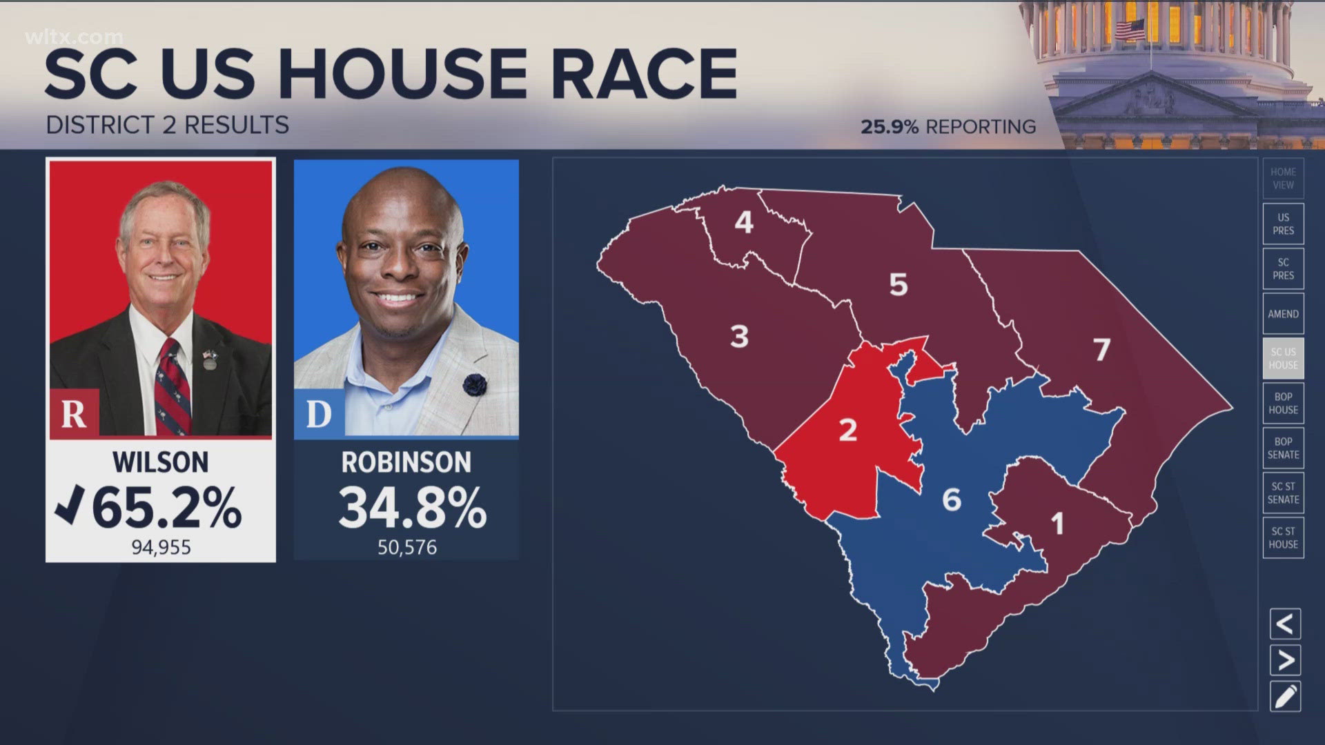 Some races are tight, as ballots still continue to be counted, here are some early looks at races in South Carolina. 