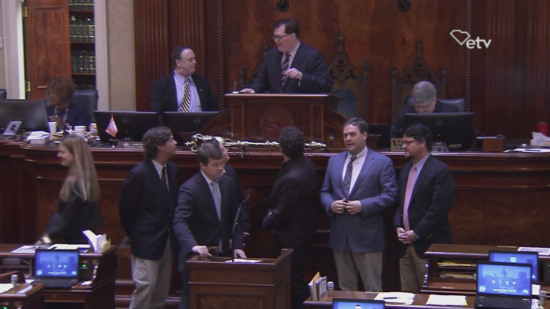 Actor Danny McBride is recognized in the House of Representatives at the South Carolina State House