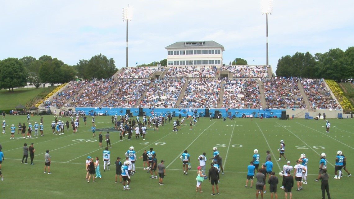Carolina Panthers training camp on Saturday at Wofford College
