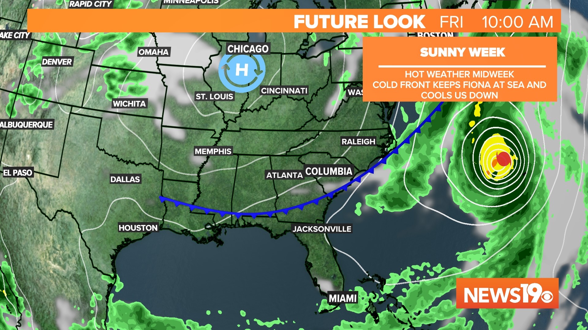 Tropical Storm Fiona stays out to sea, Hot South Carolina weather