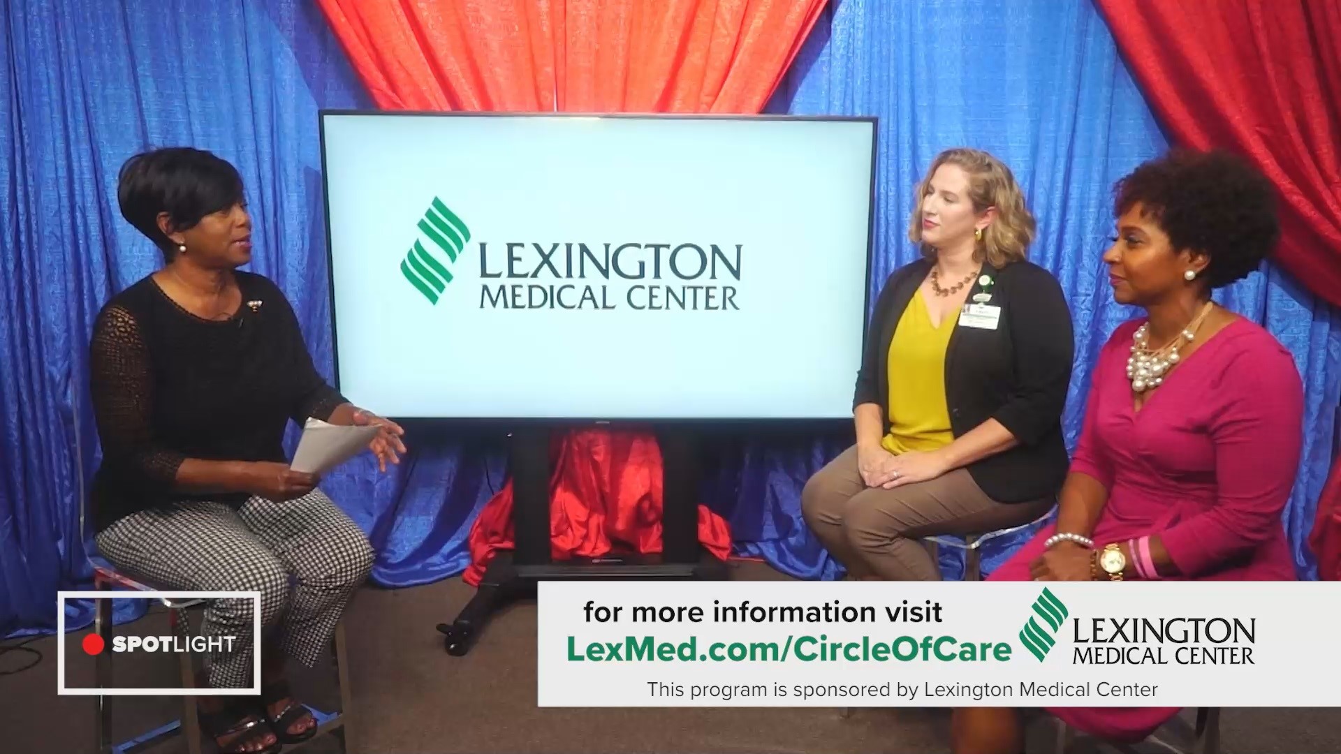 Lauren Peebles with the Lexington Medical Center Foundation and breast cancer survivor Ariella Hughes talk about Lexington Medical Center’s Circle of Care program.