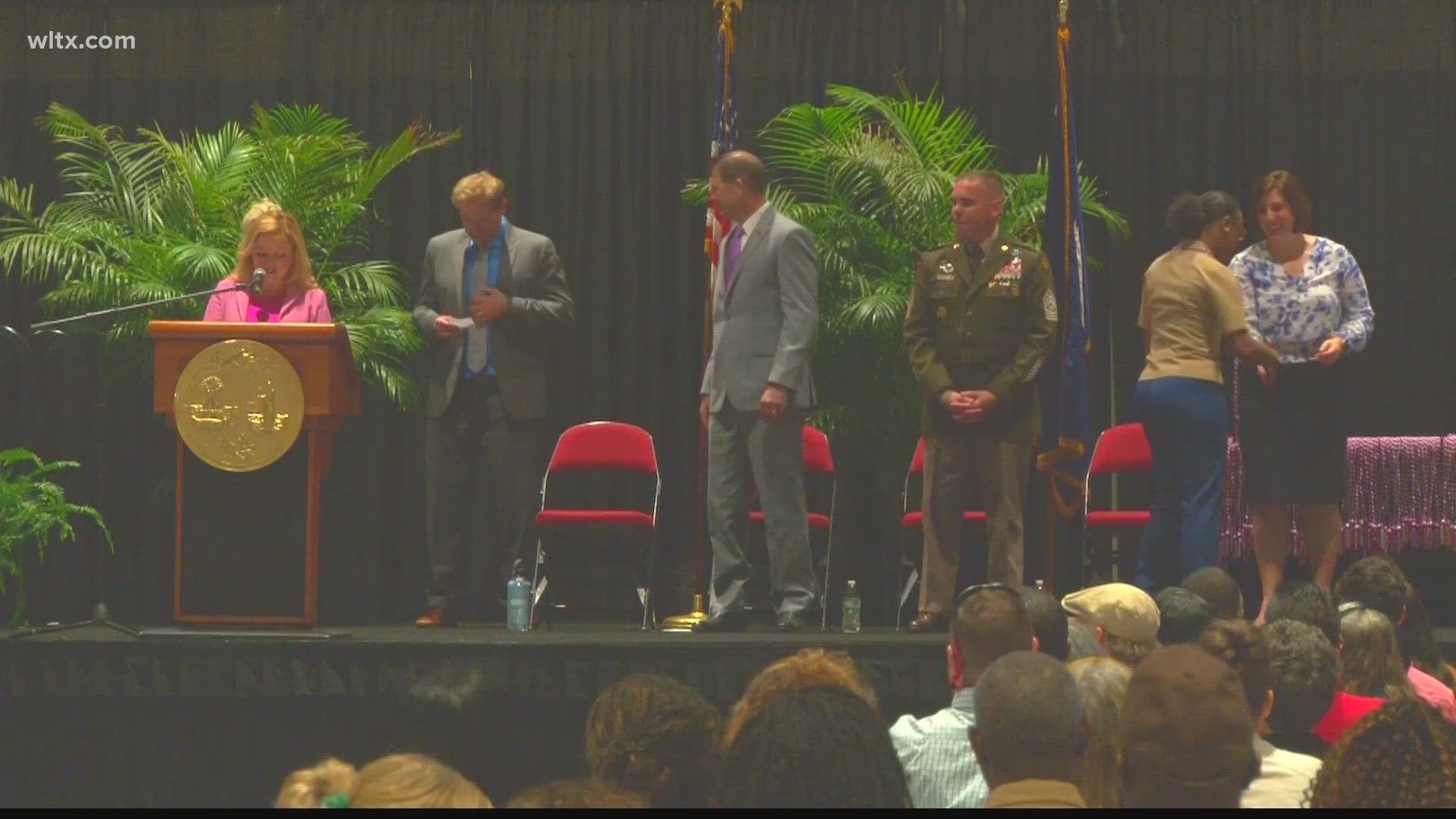 SC Department of Education held a ceremony to celebrate high school seniors across the state who are committed to serving in the military.