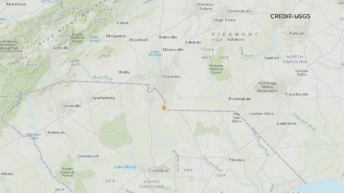 Small earthquake strikes near North Carolina-South Carolina border